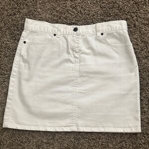 J. Crew White Denim mini Skirt sz 4